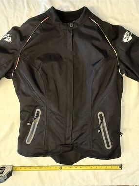 Joe Rocket Black Women's Motorcycle Jacket with pink Accents